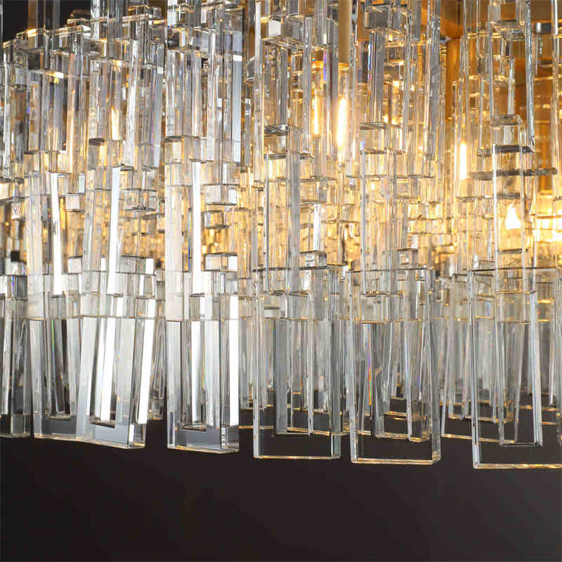 Melody K9 Crystal Tiered Round Chandelir for Living Room Bedroom, Kitchen Island