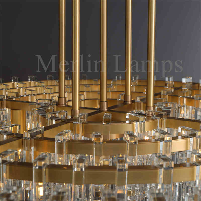 Melody K9 Crystal Rectangular Chandelir for Dining Room Kitchen Island