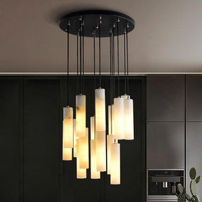 Merlin Alabaster Modern Art Linear Chandeliers