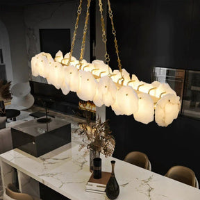 Merlin Alabaster OvalI Chandelier, Dining Room Chandelier
