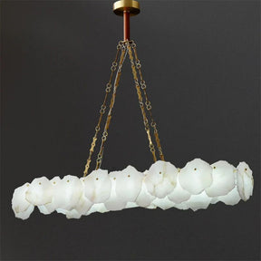 Merlin Alabaster OvalI Chandelier, Dining Room Chandelier