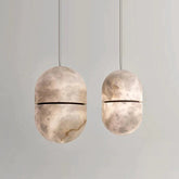 Merlin Alabaster Symmetry Pendant Light, Island Mini Pendant Light