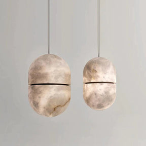 Merlin Alabaster Symmetry Pendant Light, Island Mini Pendant Light