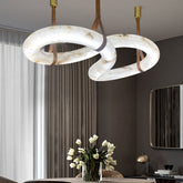 Merlin Beverly Designer Contemporary Alabaster Chandelier for Living Room
