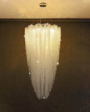 Merlin Cascading Crystal Foyer Chandelier