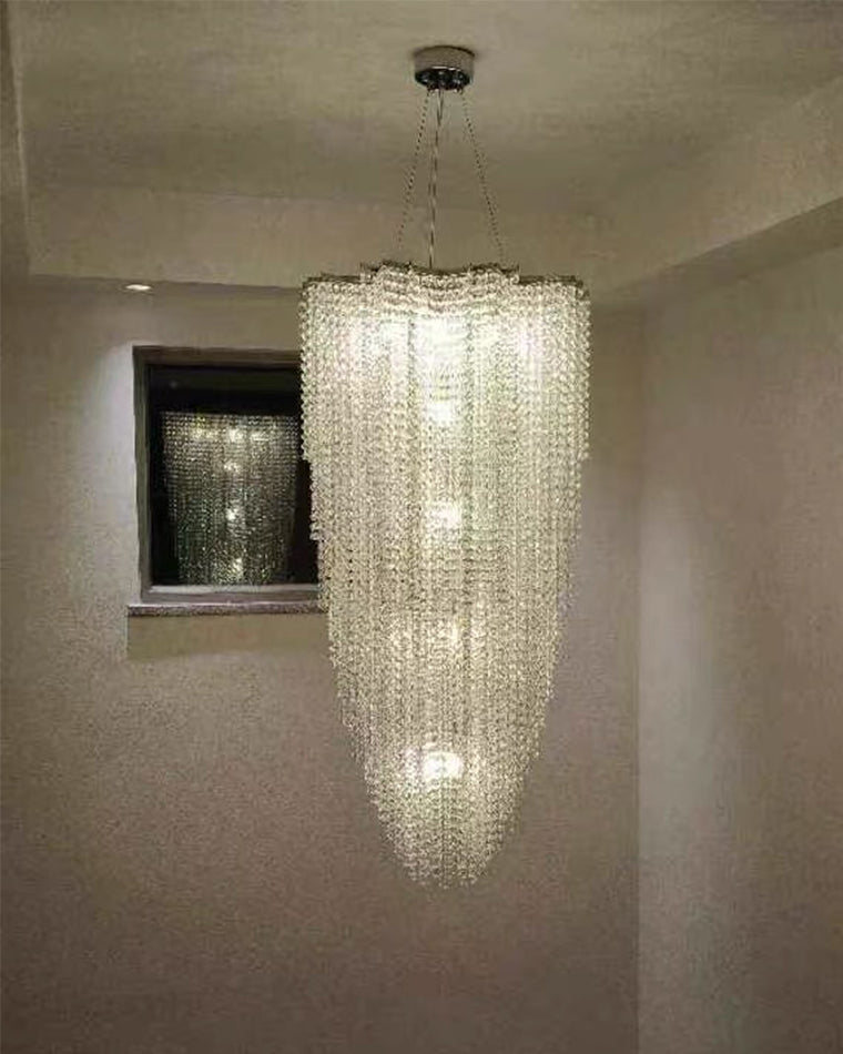 Merlin Cascading Crystal Foyer Chandelier