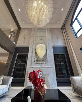 Merlin Cascading Crystal Foyer Chandelier