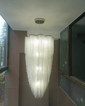 Merlin Cascading Crystal Foyer Chandelier