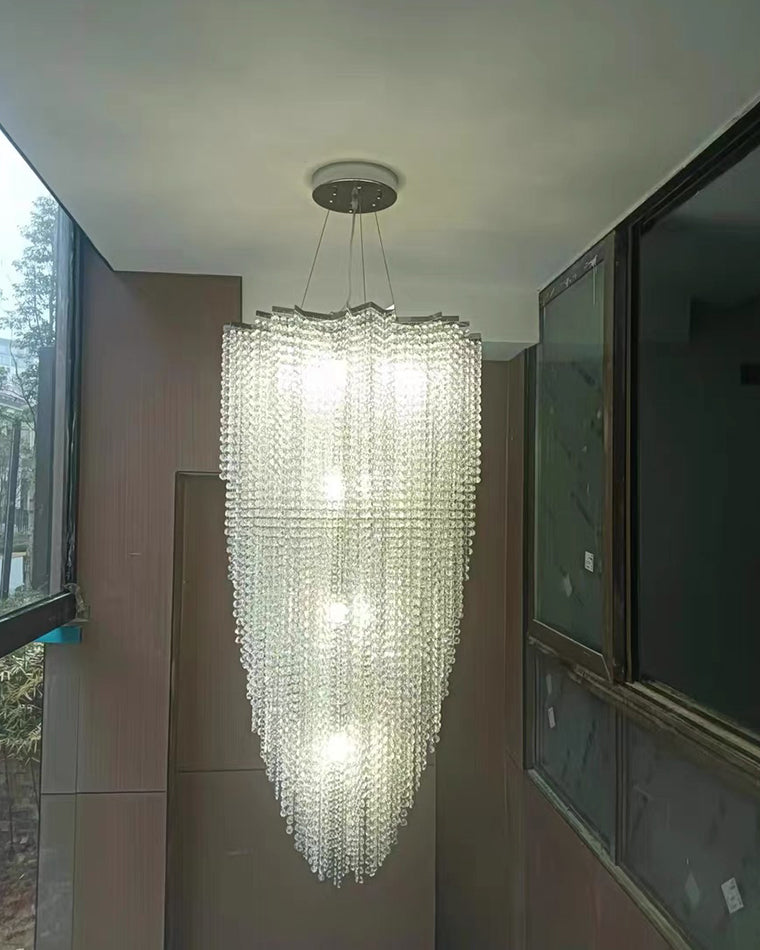 Merlin Cascading Crystal Foyer Chandelier