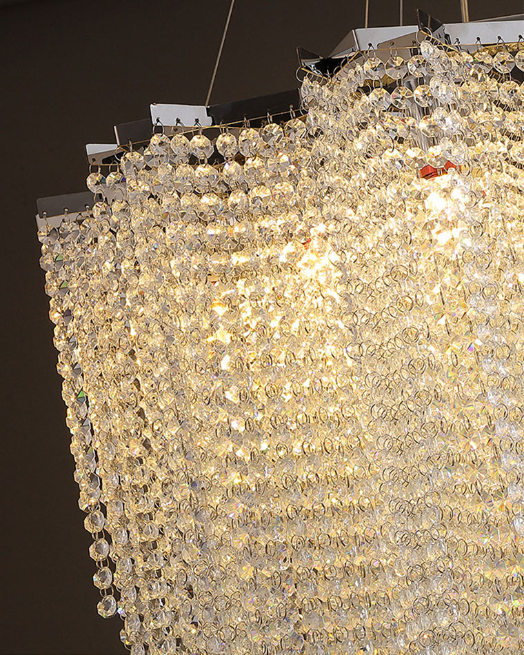 Merlin Cascading Crystal Foyer Chandelier