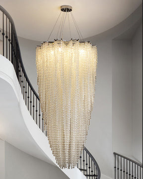 Merlin Cascading Crystal Foyer Chandelier