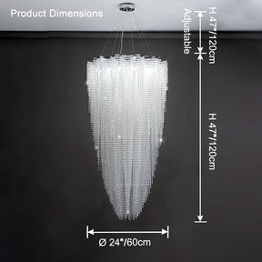 Merlin Cascading Crystal Foyer Chandelier