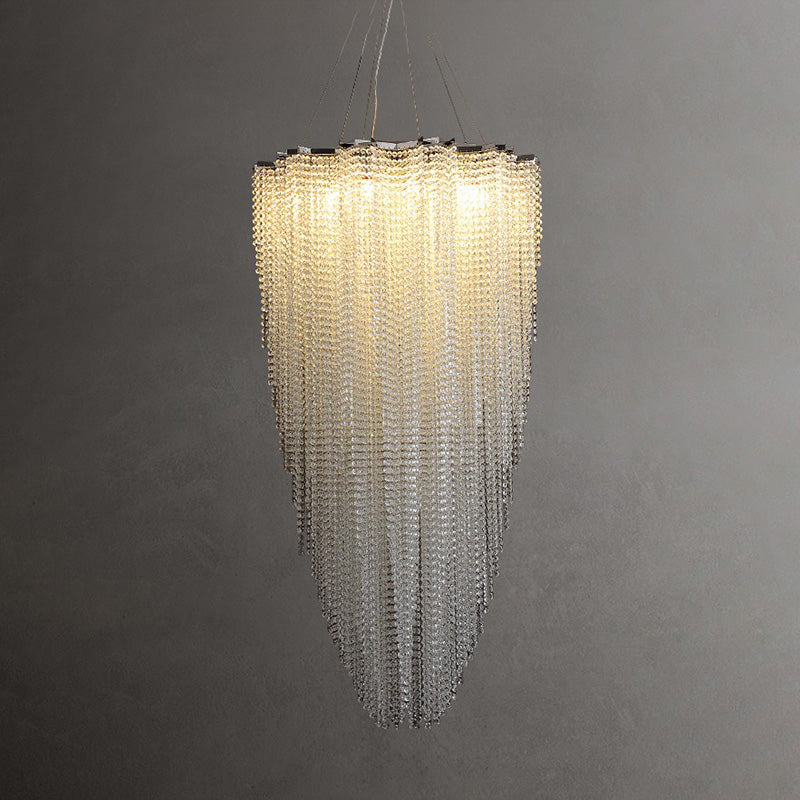 Merlin Cascading Crystal Foyer Chandelier