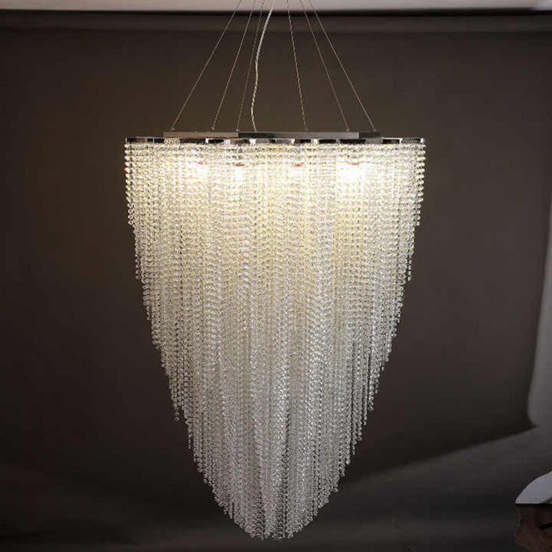 Merlin Cascading Crystal Foyer Chandelier