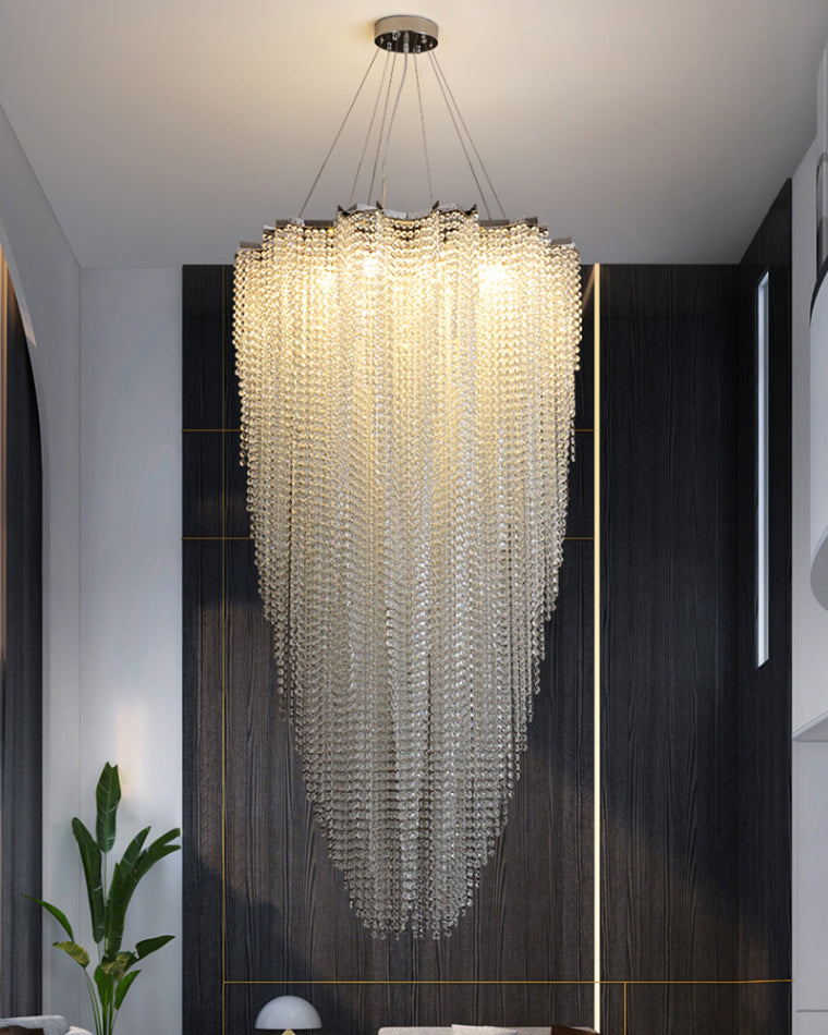 Merlin Cascading Crystal Foyer Chandelier