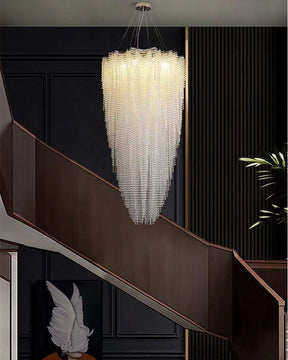 Merlin Cascading Crystal Foyer Chandelier