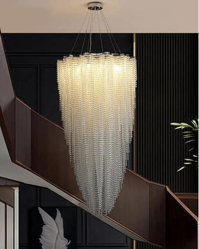 Merlin Cascading Crystal Foyer Chandelier
