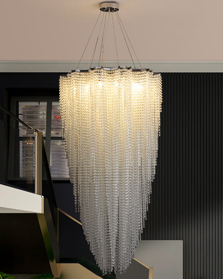 Merlin Cascading Crystal Foyer Chandelier