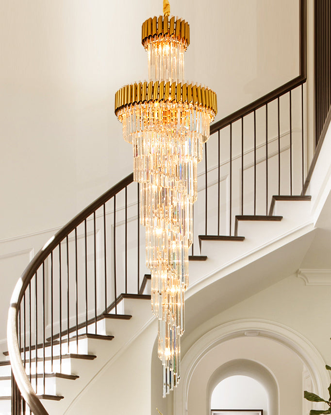 Merlin Cascading Crystal Prism Chandelier