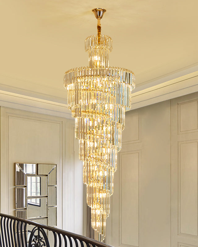 Merlin Cascading Crystal Prism Chandelier