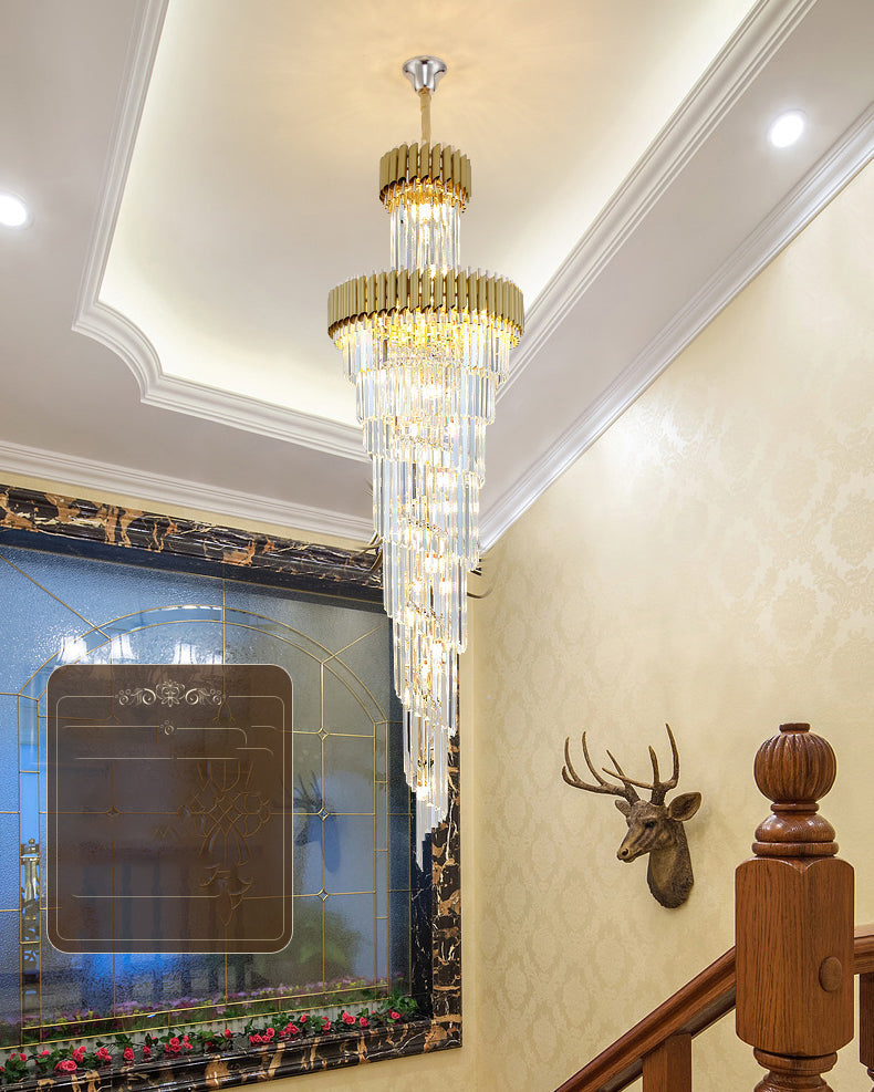 Merlin Cascading Crystal Prism Chandelier
