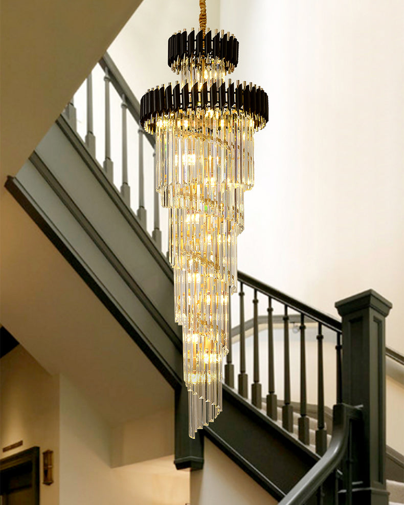 Merlin Cascading Crystal Prism Chandelier
