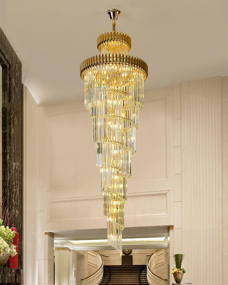Merlin Cascading Crystal Prism Chandelier