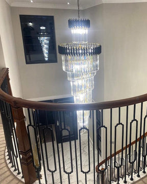 Merlin Cascading Crystal Prism Chandelier