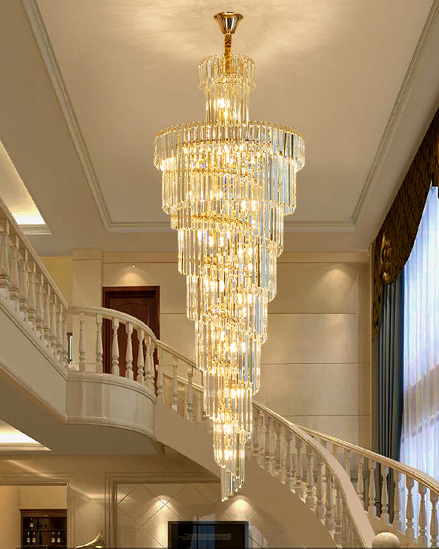 Merlin Cascading Crystal Prism Chandelier