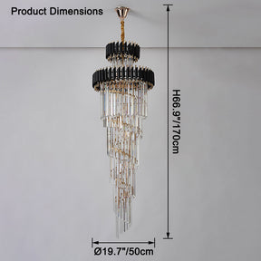 Merlin Cascading Crystal Prism Chandelier
