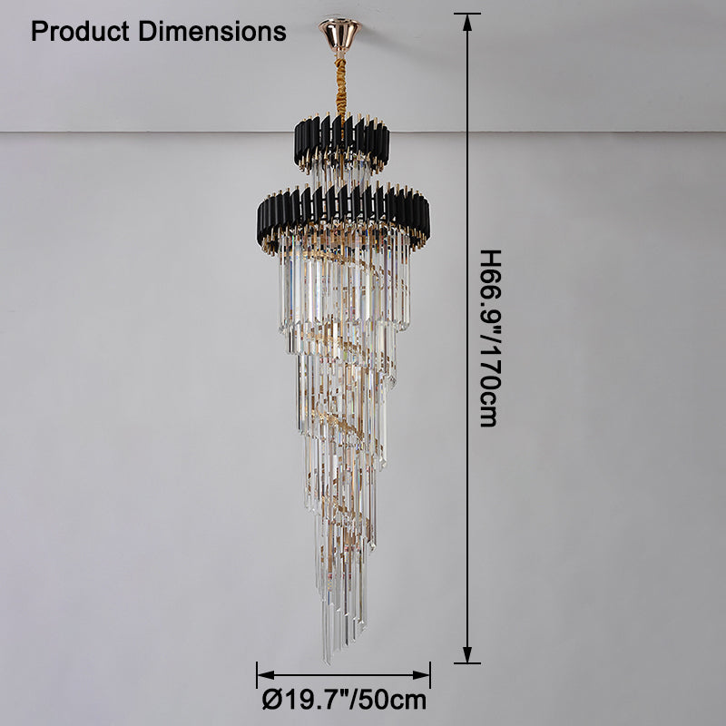 Merlin Cascading Crystal Prism Chandelier