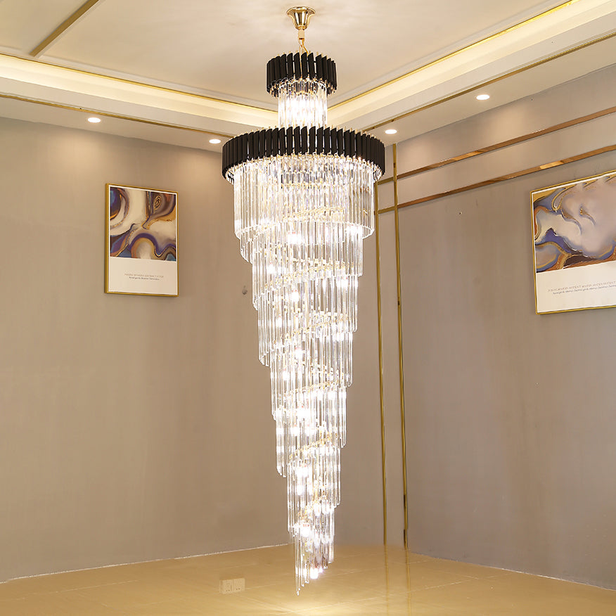 Merlin Cascading Crystal Prism Chandelier