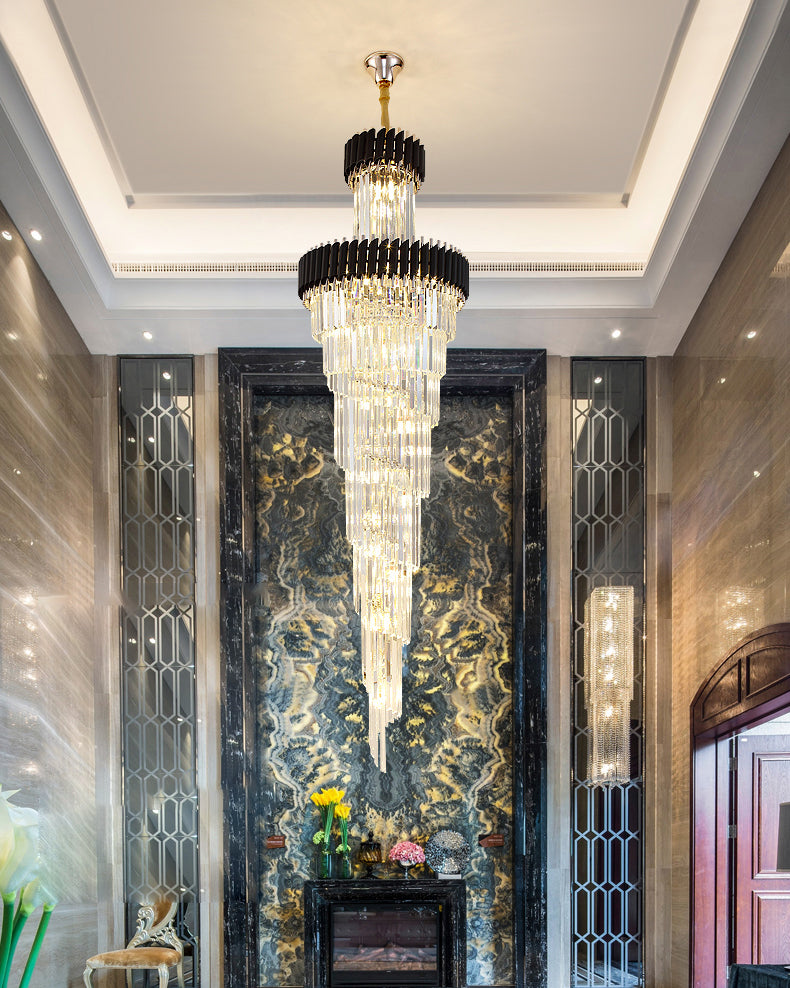 Merlin Cascading Crystal Prism Chandelier