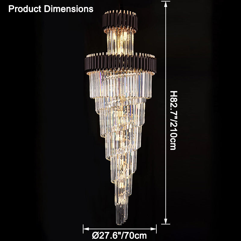 Merlin Cascading Crystal Prism Chandelier