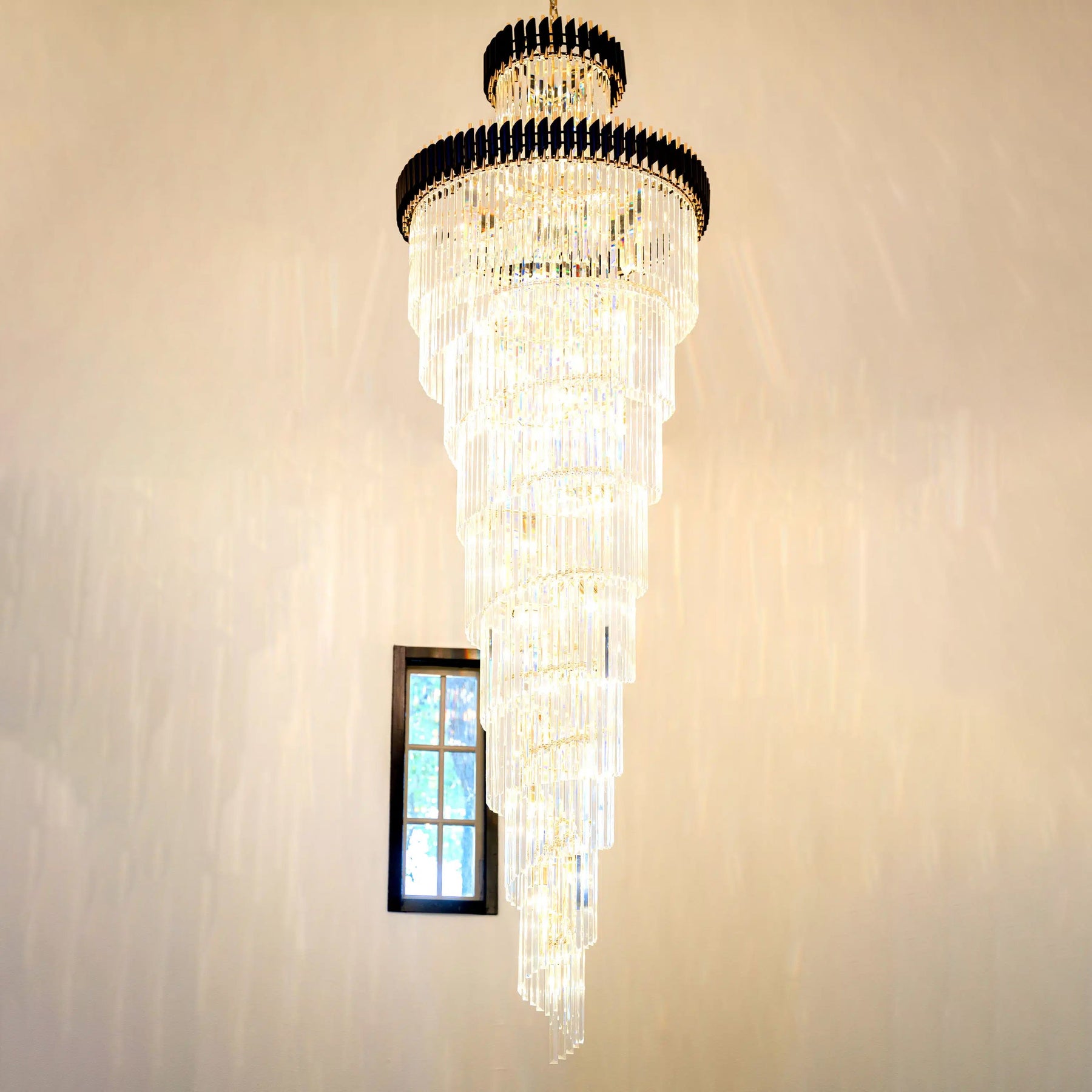 Merlin Cascading Crystal Prism Chandelier