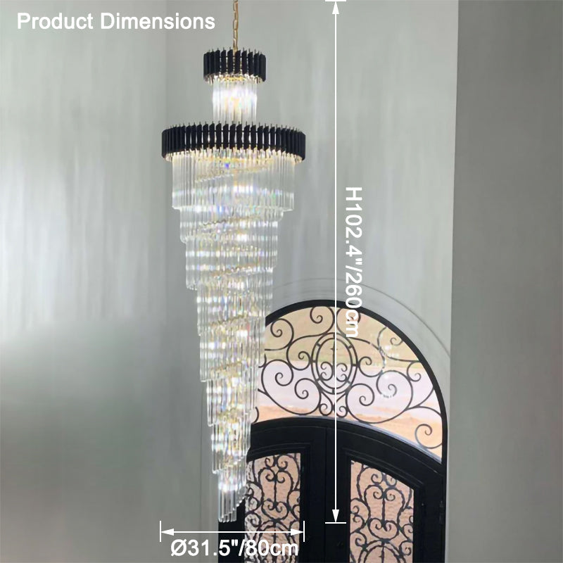 Merlin Cascading Crystal Prism Chandelier