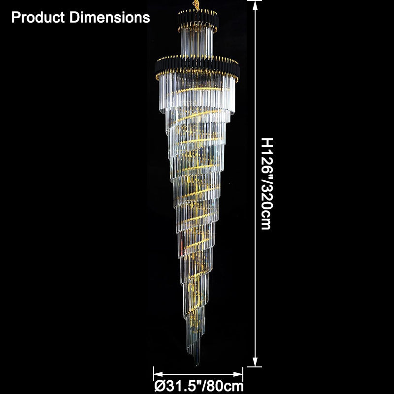 Merlin Cascading Crystal Prism Chandelier