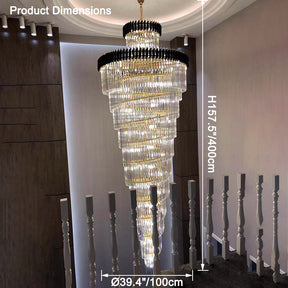 Merlin Cascading Crystal Prism Chandelier