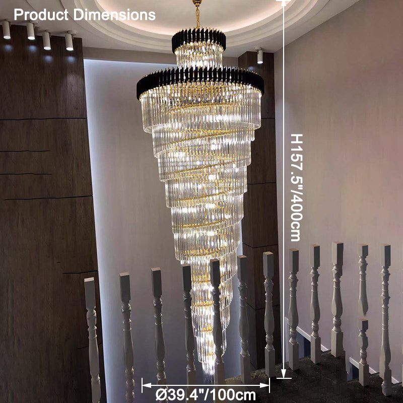Merlin Cascading Crystal Prism Chandelier