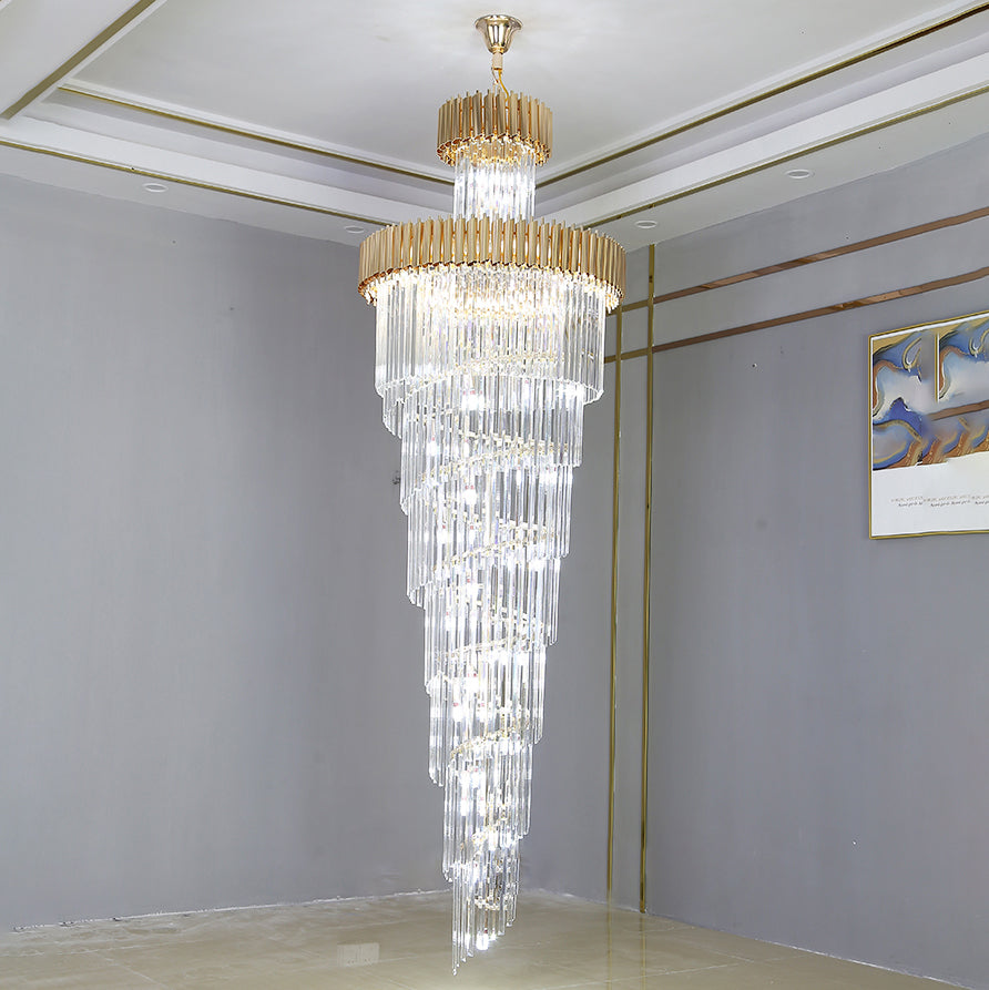 Merlin Cascading Crystal Prism Chandelier