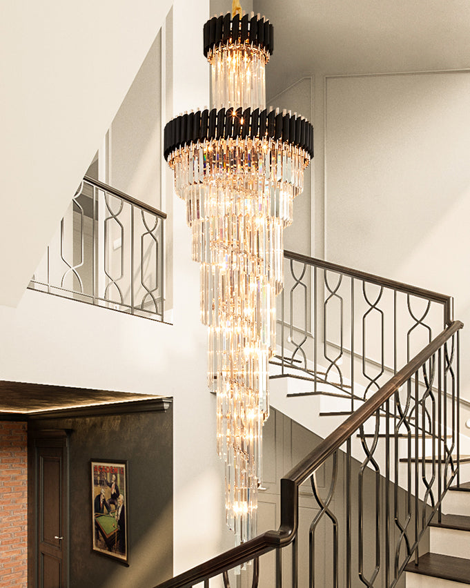 Merlin Cascading Crystal Prism Chandelier