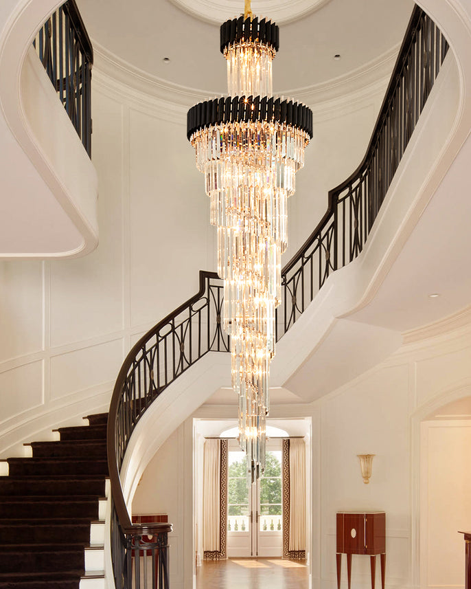 Merlin Cascading Crystal Prism Chandelier