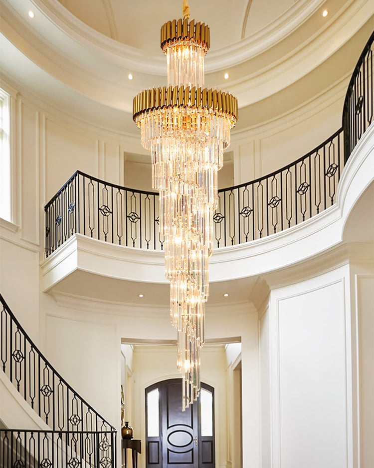 Merlin Cascading Crystal Prism Chandelier