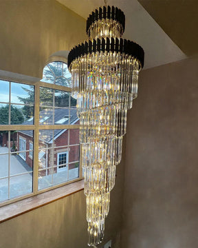 Merlin Cascading Crystal Prism Chandelier