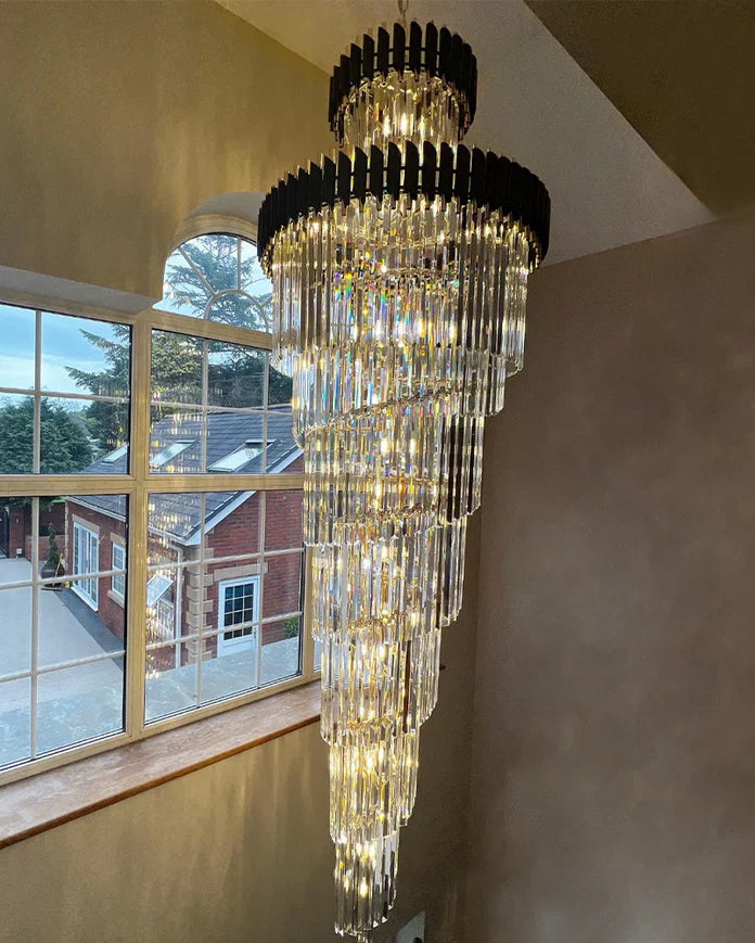Merlin Cascading Crystal Prism Chandelier