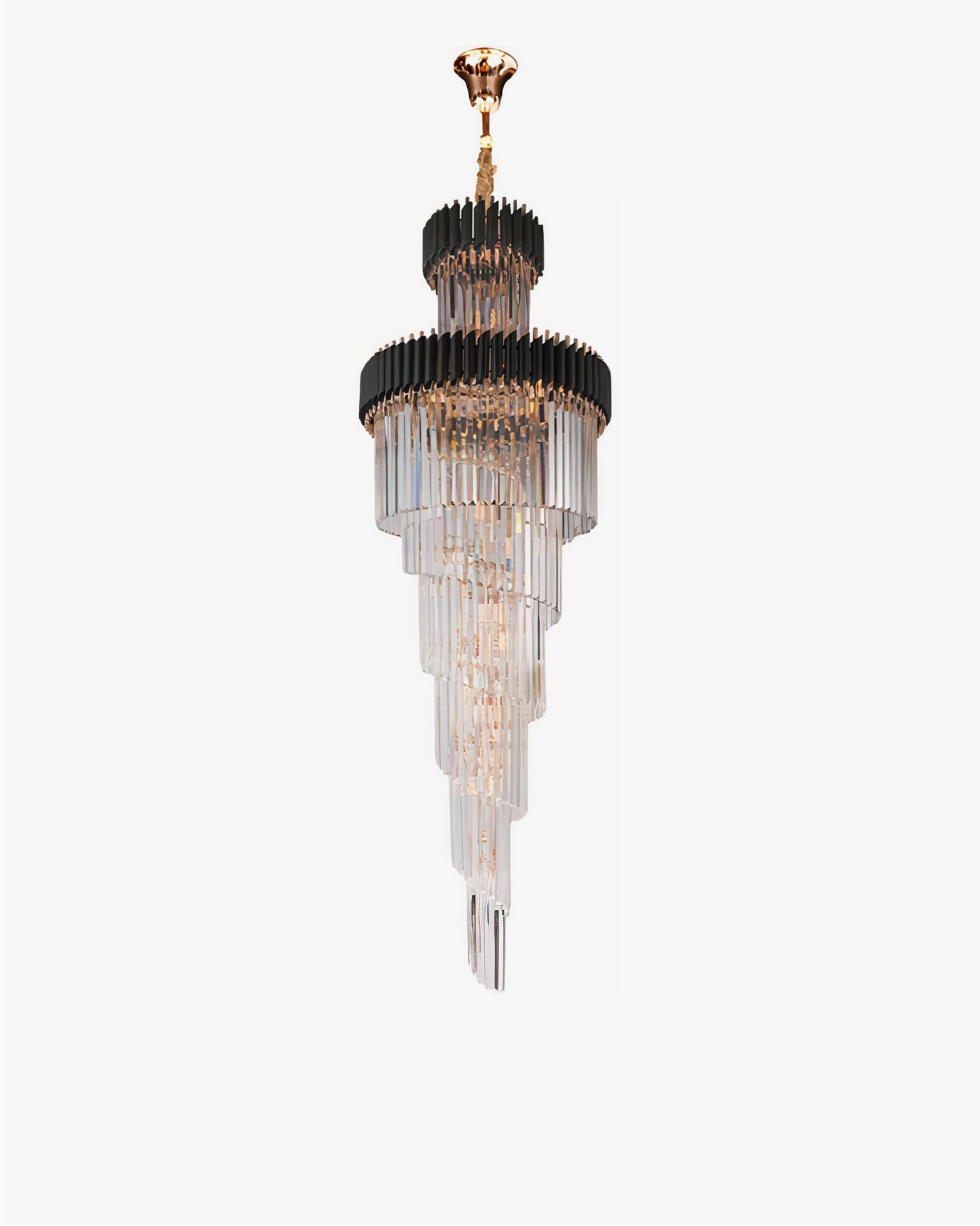 Merlin Cascading Crystal Prism Chandelier