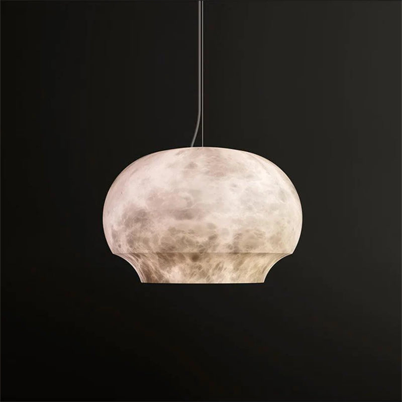 Merlin Celina Alabaster Dome Pendant Lighting Fixture, Dining Pendant Light