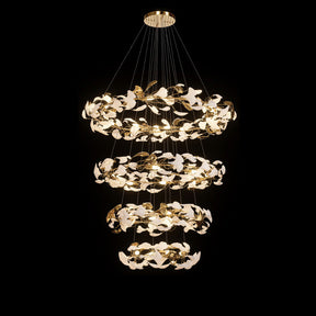 Merlin Circular Tiered Gingko Chandelier
