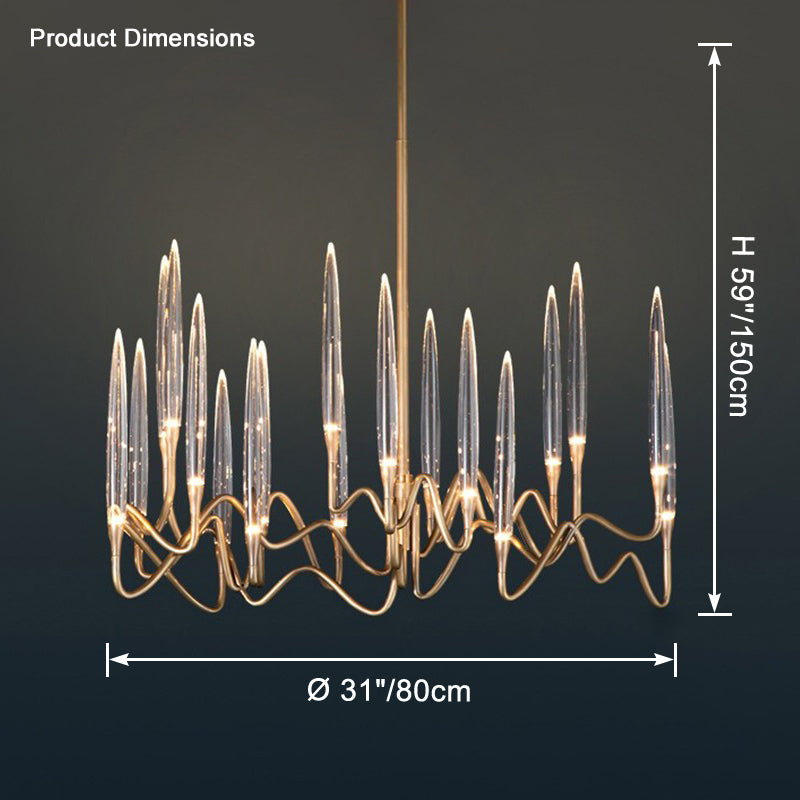 Merlin Crystal Candlestick Chandelier