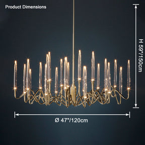 Merlin Crystal Candlestick Chandelier